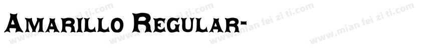 Amarillo Regular字体转换